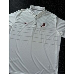 Alabama Crimson Tide Nike Mens XXL NCAA Football Nike Dri Fit Polo Embroidered